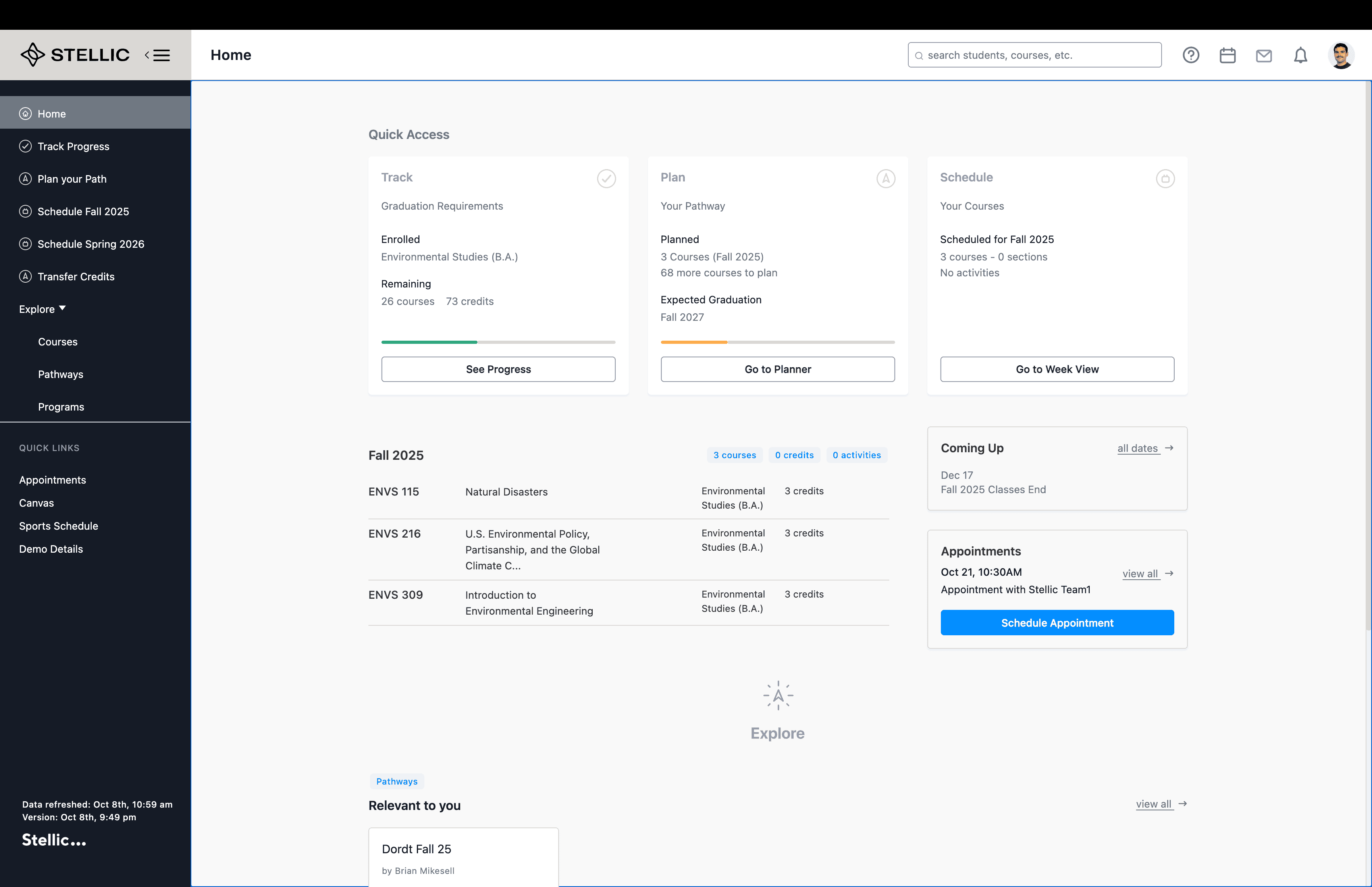 Degree Management with Stellic